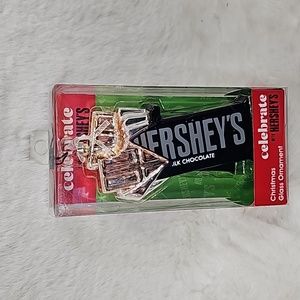 Kat & Annie Hershey's Christmas Glass Ornament